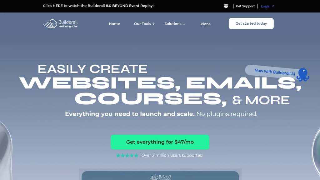 Screenshot of Builderall website